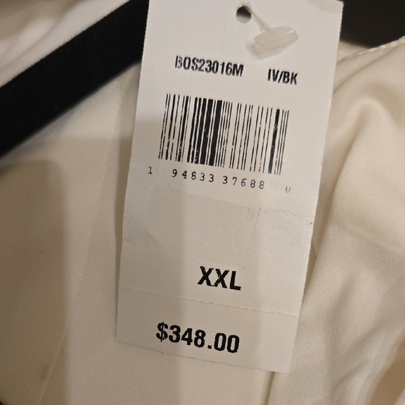 Tadashi Shoji Cream and Black Midi Dress - Picture 3 of 13